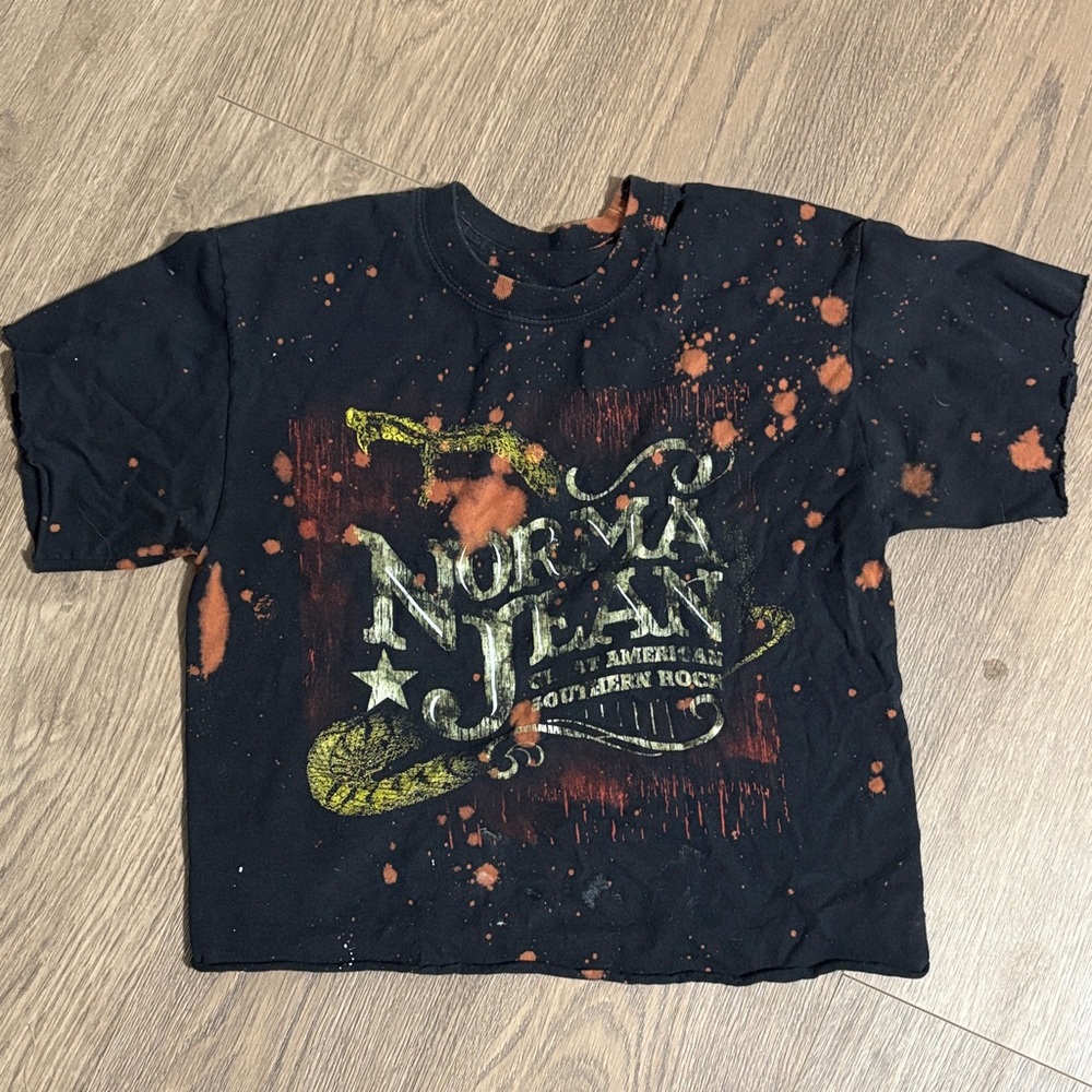 Black and Orange Crop Top